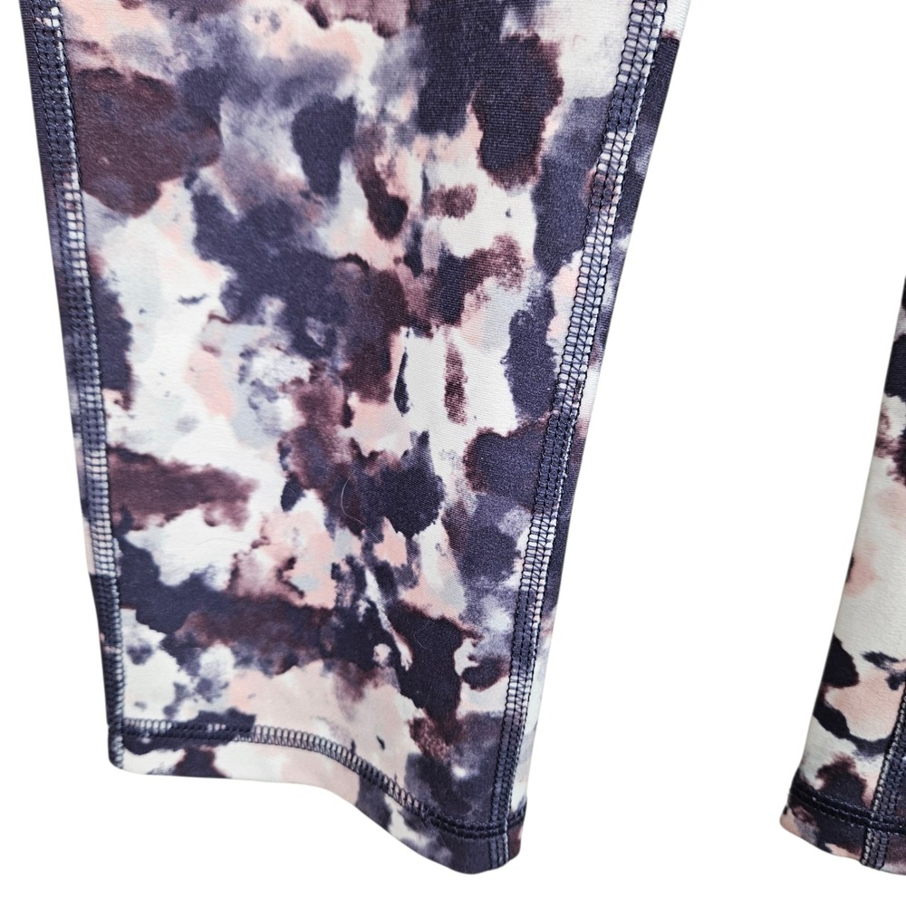 Marika Sport Womens‎ Purple Pink Abstract Print High Waist Capri Leggings L - Picture 7 of 12